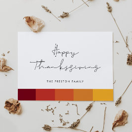 Minimale moderne Happy Thanksgiving Feestdagenkaart