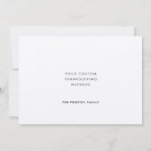 Minimale moderne Happy Thanksgiving kraft Feestdagenkaart (Achterkant)