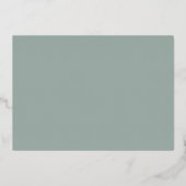 Minimale Moderne Hart- en Script Bedankt Bruiloft Folie Uitnodiging (Achterkant)