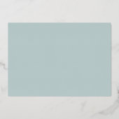 Minimale Moderne Hart- en Script Bedankt Trouw Folie Uitnodiging (Achterkant)