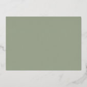 Minimale Moderne Hart- en Script Bedankt Trouwkaar Folie Uitnodiging (Achterkant)