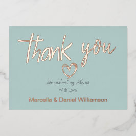 Minimale Moderne Hart- en Script Weddenschap Folie Uitnodiging