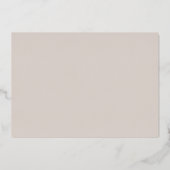Minimale moderne hart- en scripttrouwkaart folie uitnodiging (Achterkant)