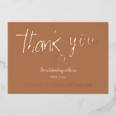 Minimale moderne hart- en scripttrouwkaart folie uitnodiging (Voorkant)