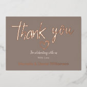 Minimale moderne hart- en scripttrouwkaart folie uitnodiging (Voorkant)