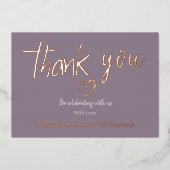 Minimale moderne hart- en scripttrouwkaart folie uitnodiging (Voorkant)