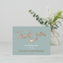 Minimale moderne hart- en scripttrouwkaart