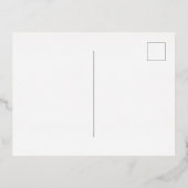 Minimale moderne hart- en scripttrouwkaart folie uitnodiging briefkaart (Achterkant)