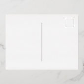 Minimale moderne hart- en scripttrouwkaart folie uitnodiging briefkaart (Achterkant)