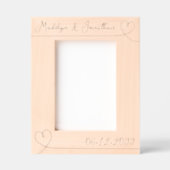 Minimale moderne harten trouwvalentijnskaarten nam gegraveerde lijstjes (Voorkant)