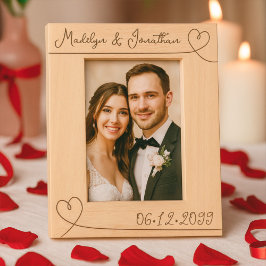 Minimale moderne harten trouwvalentijnskaarten nam gegraveerde lijstjes