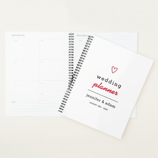 Minimale moderne hartfunctie - bruiloft planner (Display)