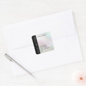 Minimale moderne holografische antipografie vierkante sticker (Envelop)