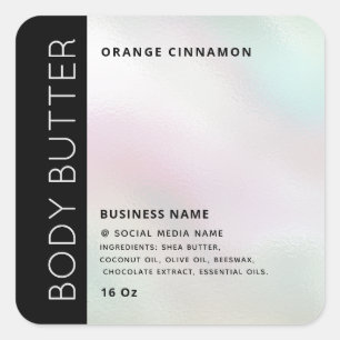 Minimale moderne holografische antipografie vierkante sticker