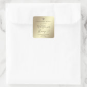 Minimale moderne honingbijenhoning op het plein vierkante sticker (Tas)