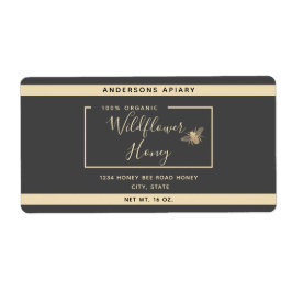 Minimale moderne honingbijenhoningpot Classi Etiket