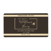 Minimale moderne honingbijenhoningpot etiket (Voorkant)