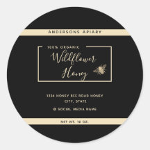 Minimale moderne honingbijenhoningpot