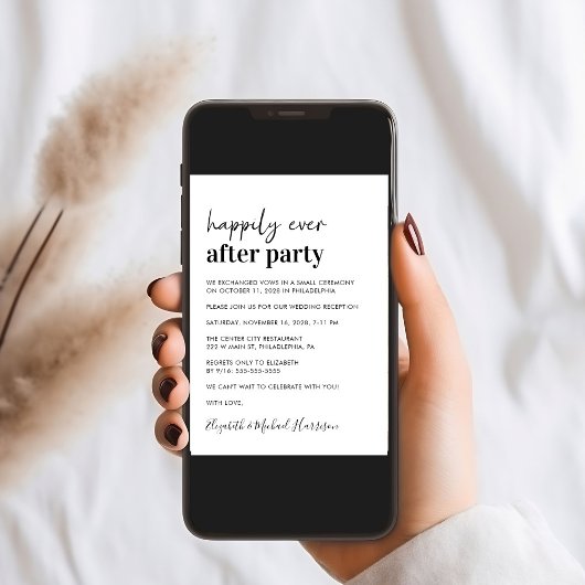 Minimale moderne huwelijksreceptie kaart