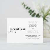 Minimale moderne huwelijksreceptie Kaart (Staand voorkant)