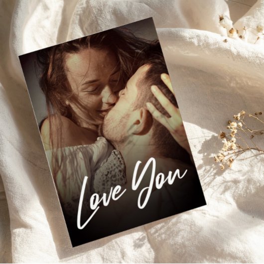 Minimale Moderne I Love You Photo Replace Insert Briefkaart