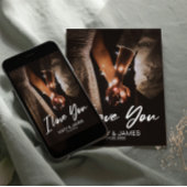 Minimale Moderne ik hou van je foto invoegen Briefkaart