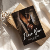 Minimale Moderne ik hou van je foto invoegen Briefkaart