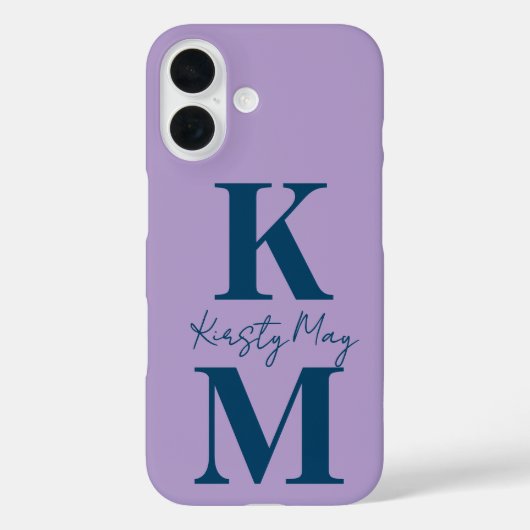 Minimale Moderne Initiaal Namen Personaliseerbaar Case-Mate iPhone Case (Achterkant)