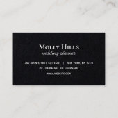 Minimale moderne Initialen Monogram zwart Kraft Visitekaartje (Achterkant)