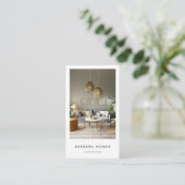 Minimale moderne interieurontwerper visitekaartje (Staand voorkant)