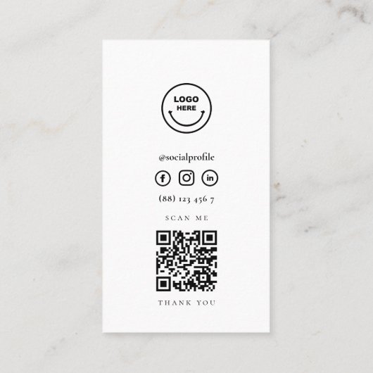 Minimale moderne interieurontwerper visitekaartje (Achterkant)