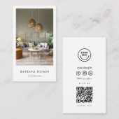 Minimale moderne interieurontwerper visitekaartje (Voorkant / Achterkant)