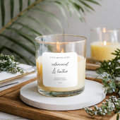 Minimale moderne kaarsen productlabel vierkante sticker