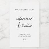 Minimale moderne kaarsen productlabel voedselcontainer etiket (Enkel label)