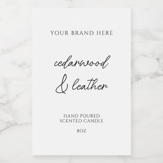 Minimale moderne kaarsen productlabel voedselcontainer etiket (Enkel label)