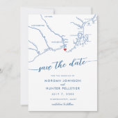 Minimale moderne kaart van Kennebunkport Maine (Voorkant)