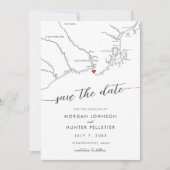 Minimale moderne kaart van Kennebunkport Maine (Voorkant)