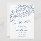 Minimale moderne kaart van Portland Maine (Voorkant)