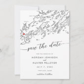 Minimale moderne kaart van Portland Maine (Voorkant)