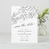 Minimale moderne kaart van Portland Maine (Staand voorkant)