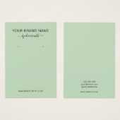 Minimale moderne Kaart voor groene juwelen (Voorkant /achterkant)