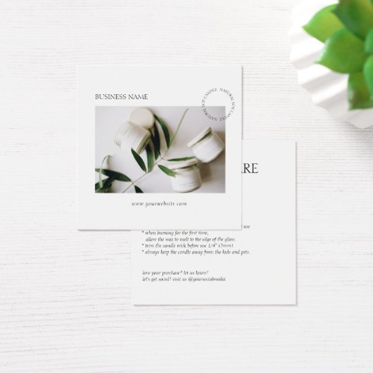 Minimale moderne kaartenpas vierkante visitekaartjes (Bureau)