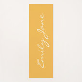 Minimale moderne kalligrafie - Aangepast geel Yogamat (Voorkant)