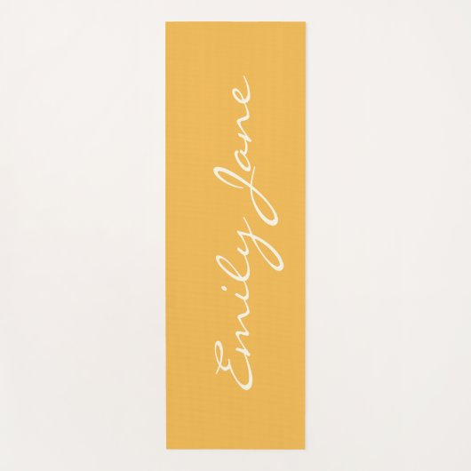 Minimale moderne kalligrafie - Aangepast geel Yogamat (Voorkant)