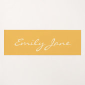 Minimale moderne kalligrafie - Aangepast geel Yogamat (Voorkant (horizontaal))