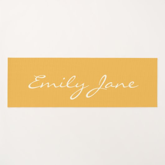 Minimale moderne kalligrafie - Aangepast geel Yogamat (Voorkant (horizontaal))