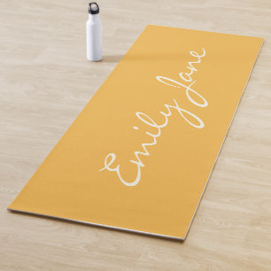 Minimale moderne kalligrafie - Aangepast geel Yogamat