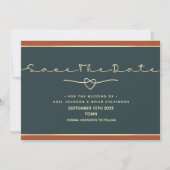 Minimale moderne kalligrafie-bruiloft bespaart de save the date (Voorkant)