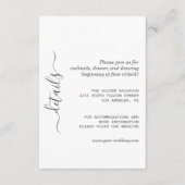 Minimale moderne kalligrafie details informatiekaartje (Voorkant)