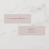Minimale moderne kalligrafie mini visitekaartje (Voorkant / Achterkant)